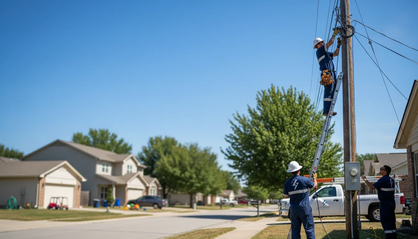 Residential electrician providing installation services in Beaumont, KS